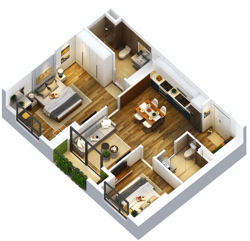 thiết kế căn hộ chung cư anland complex