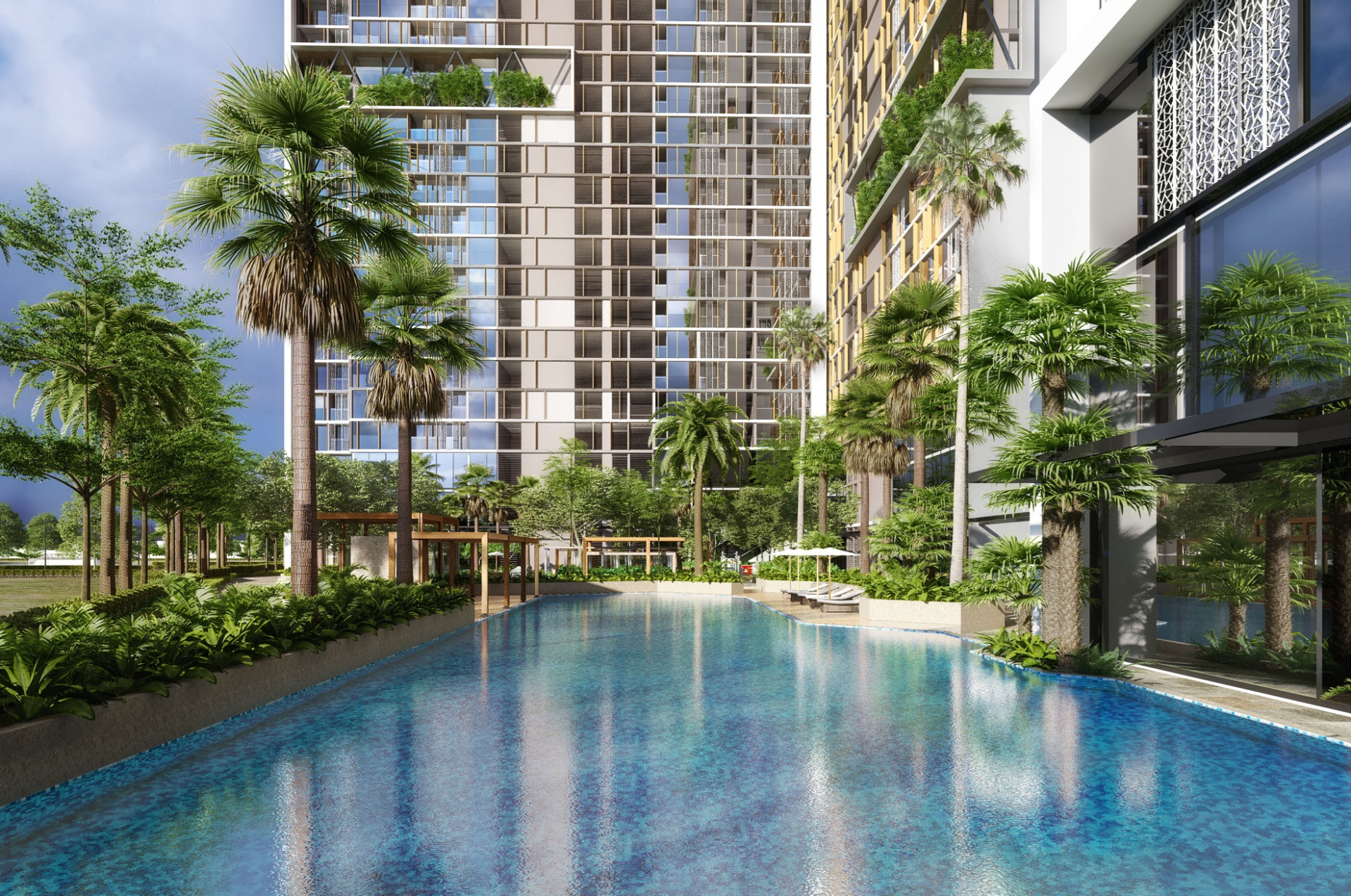 bể bơi 4 mùa chung cư Anland Lakeview