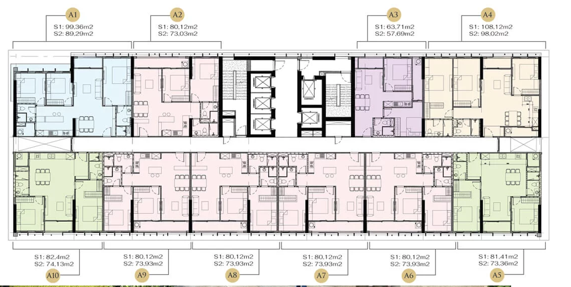 mặt bằng căn hộ Anland Lakeview
