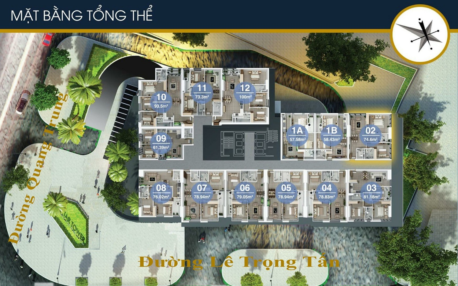 mặt bằng tổng thể chung cư FLC Star Tower