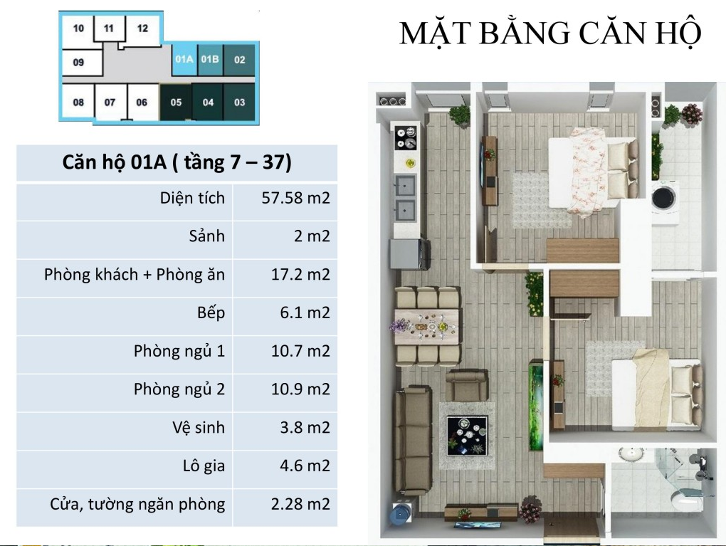 thiết kế căn hộ FLC Star Tower