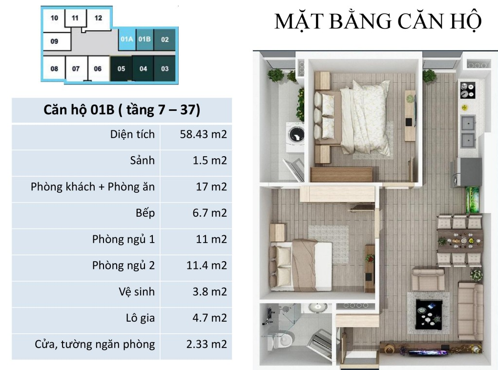 thiết kế căn hộ FLC Star Tower