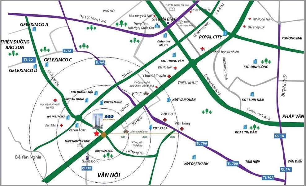 vị trí chung cư FLC Star Tower