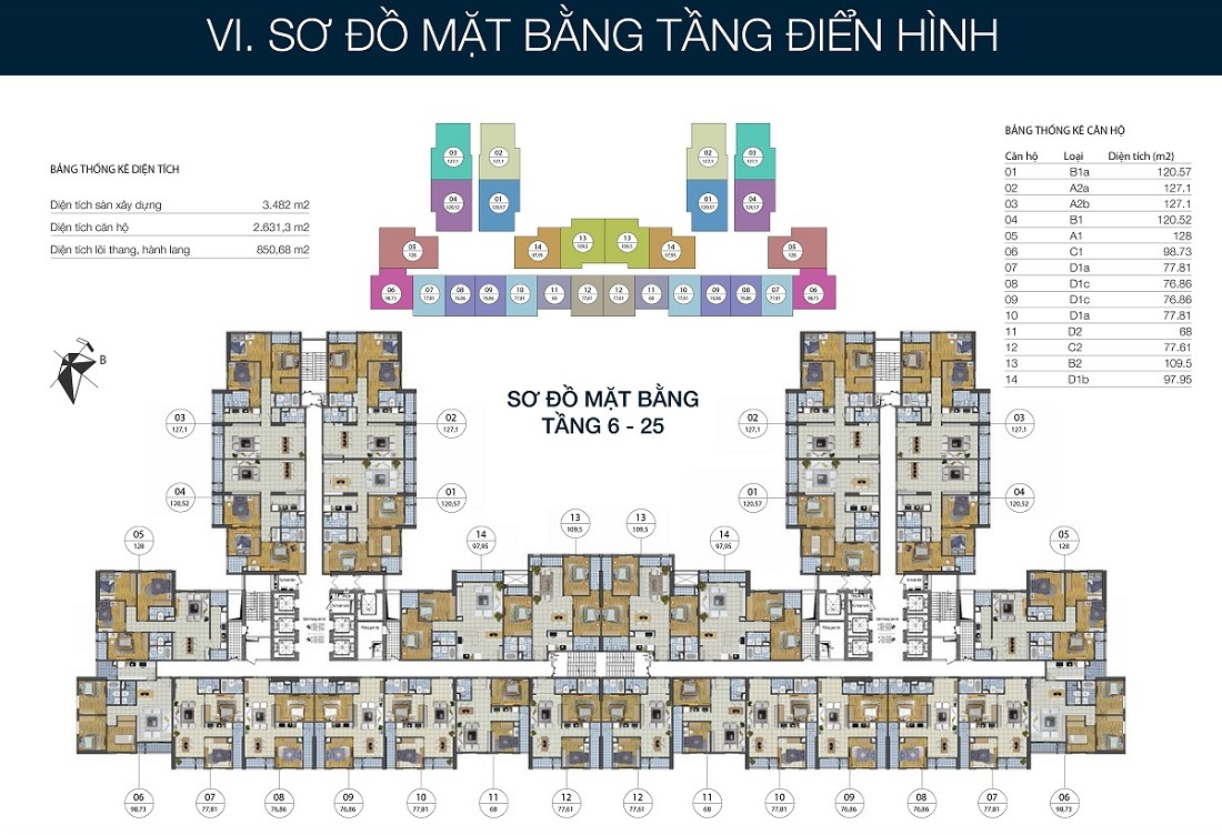 mặt bằng chung cư goldsilk complex