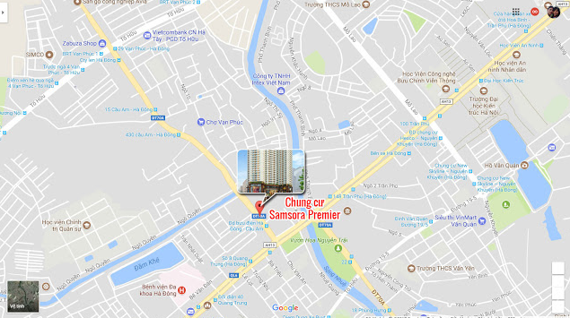 vị trí chung cư samsora Premier 105