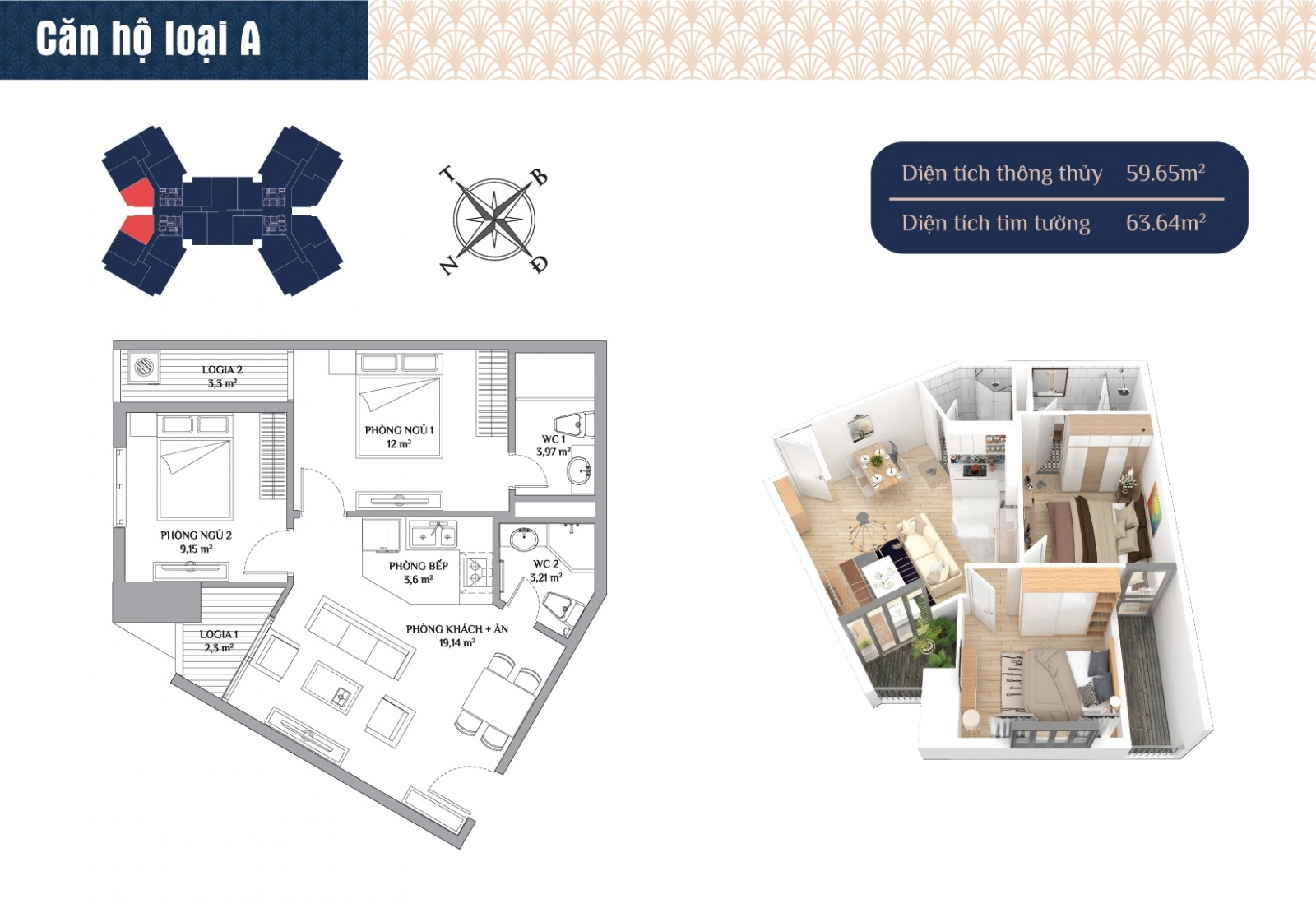 thiết kế chung cư samsora premier 105