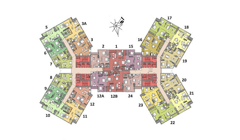 mặt bằng chung cư samsora premier 105