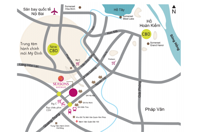 vị trí chung cư seasons avenue