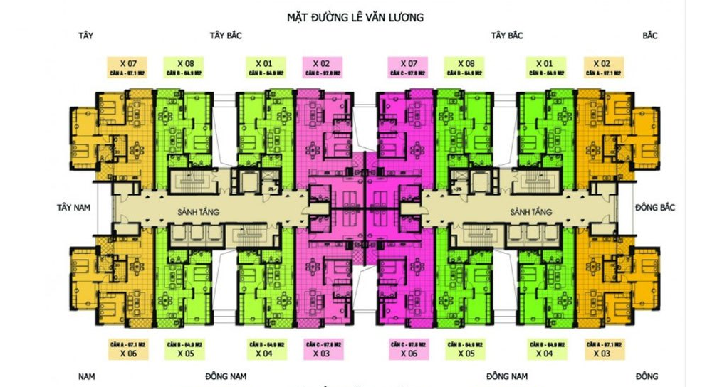 mặt bằng chung cư handico complex