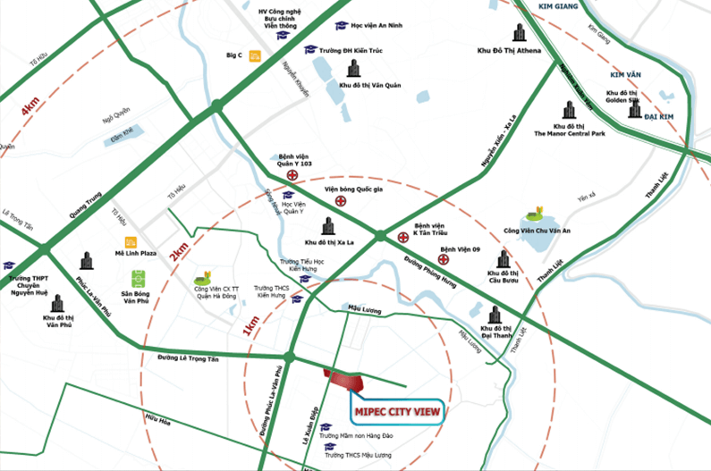 vị trí dự án Mipec City View