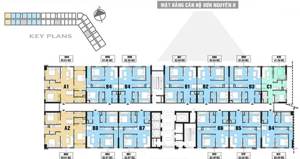 mặt bằng chung cư Xuân Mai Complex - Dương Nội